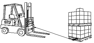 For turning & pulling hard to reach 2-way stringer pallets